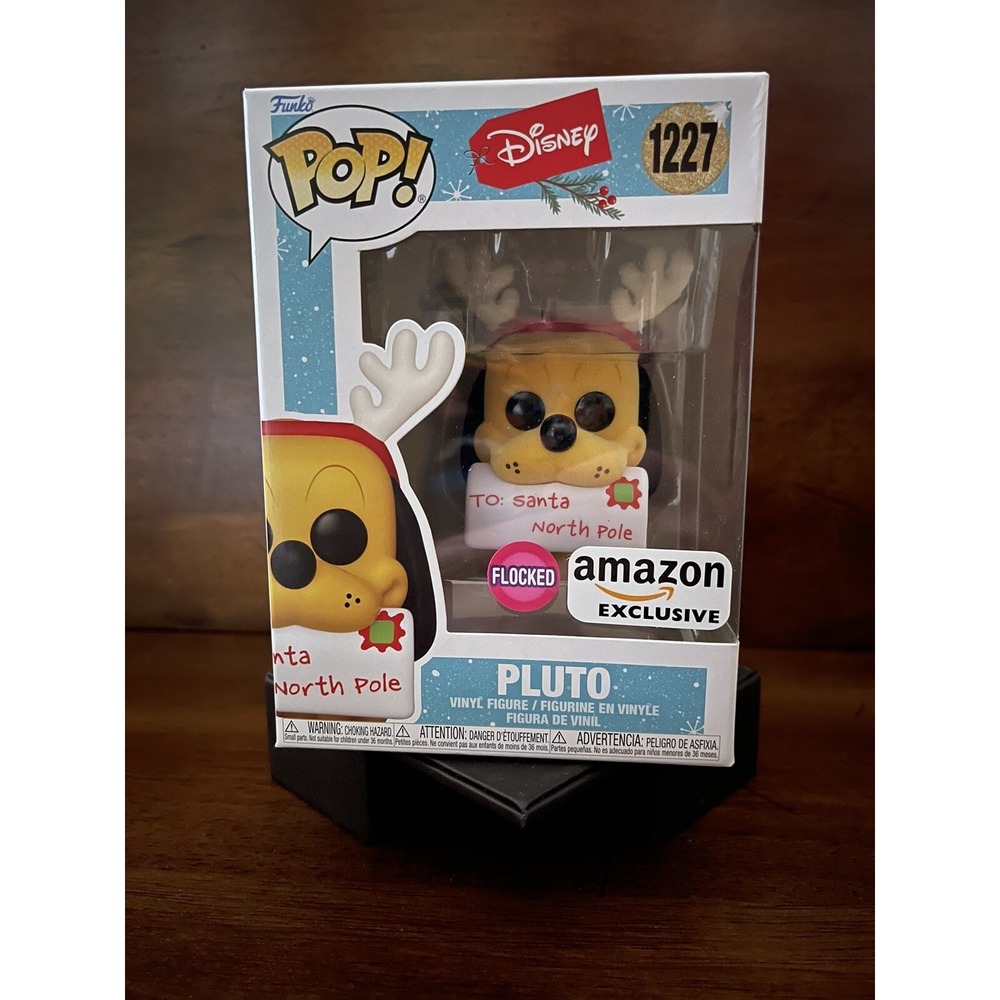 Funko Pop! Disney Holiday - Pluto #1227 Amazon Exclusive - Flocked
